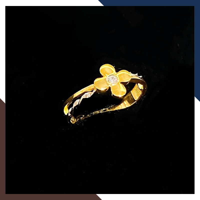 Nhẫn Vàng Cỏ 4 Lá Nhiều Mẫu Đẹp Cho Nữ NVN235 | Vàng Tây 10k
