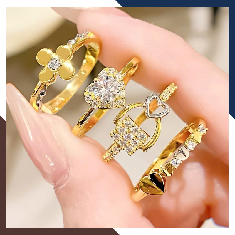 Nhẫn trái tim NVN420 vàng nữ 10k – Ngọc trai Anchi