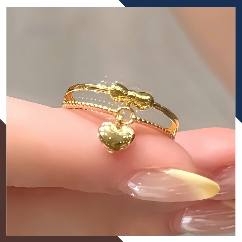 Nhẫn trái tim NVN420 vàng nữ 10k – Ngọc trai Anchi