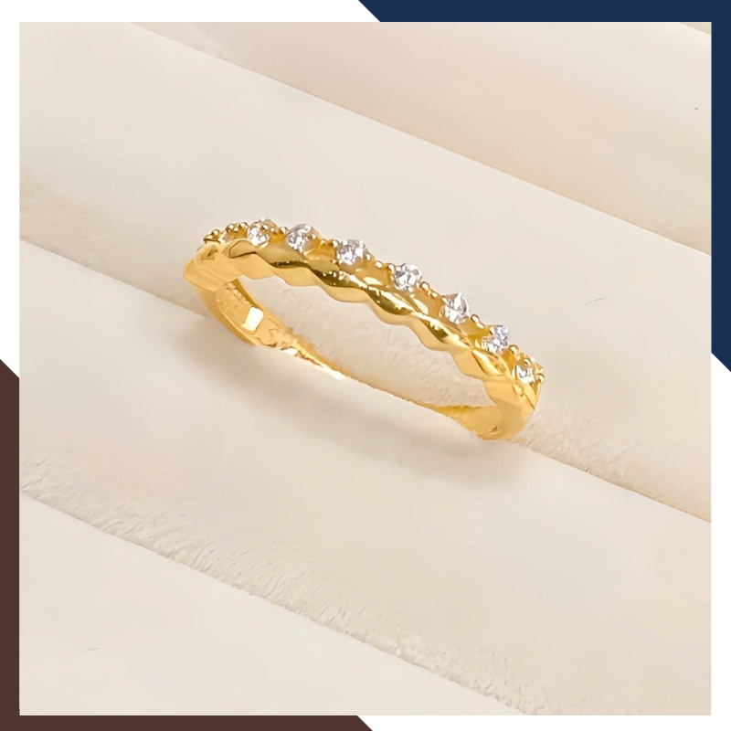 Nhẫn vàng tây nữ 10K NVN383 – BST 4 mẫu mảnh đẹp