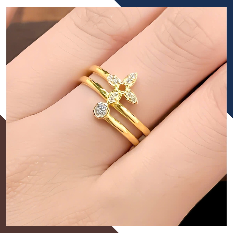 Nhẫn vàng tây nữ 10K NVN383 – BST 4 mẫu mảnh đẹp