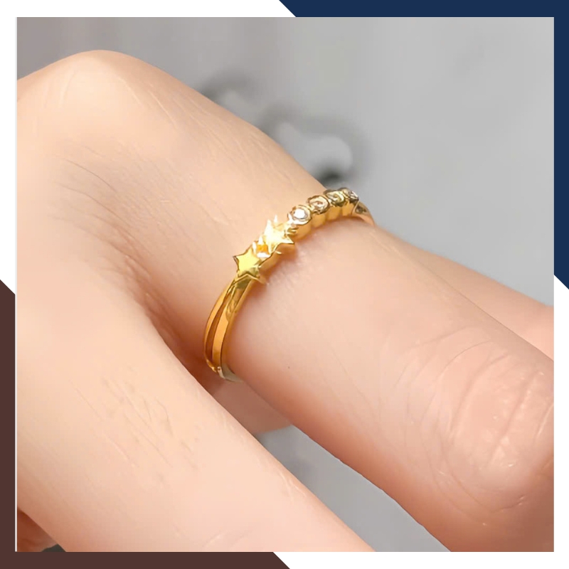 Nhẫn vàng tây nữ 10K NVN383 – BST 4 mẫu mảnh đẹp