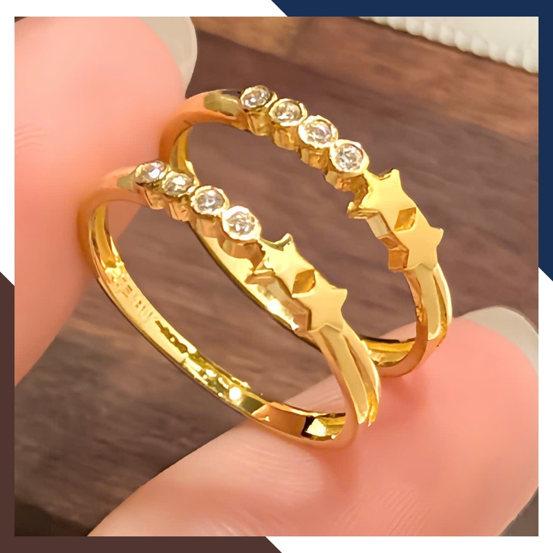 Nhẫn vàng tây nữ 10K NVN383 – BST 4 mẫu mảnh đẹp