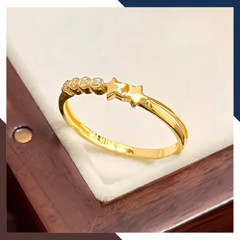 Nhẫn vàng tây nữ 10K NVN383 – BST 4 mẫu mảnh đẹp