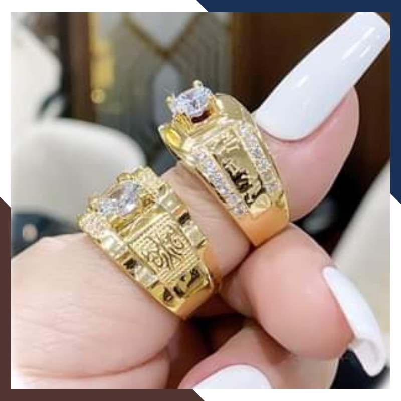 Nhẫn Vàng Tây Nam 10k 1 Chỉ Đính Hột Đá Trắng Mã NVNA28