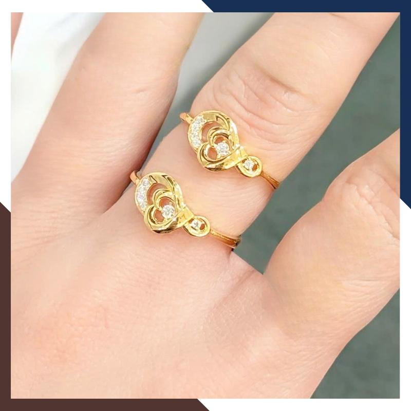 Nhẫn vàng tây nữ 10k Bản Mỏng NVN361 – Thời trang Layering