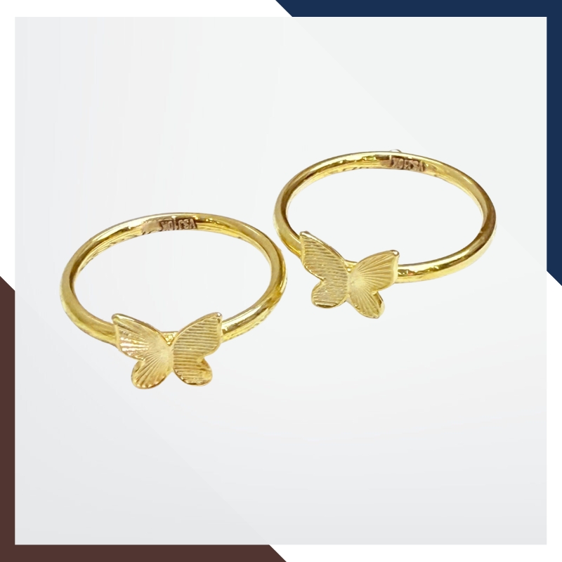 Nhẫn vàng tây nữ 10K hình bướm 3D NVN290 – Thanh lịch, tinh tế