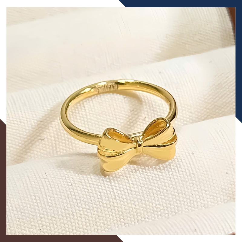 Nhẫn Vàng Tây Nữ 10K Hình Nơ NVN291 – Duyên Dáng, Thanh Lịch