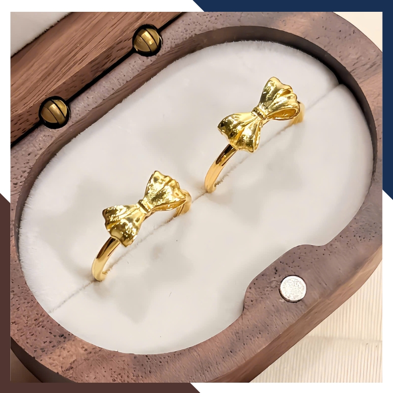 Nhẫn Vàng Tây Nữ 10K Hình Nơ NVN291 – Duyên Dáng, Thanh Lịch