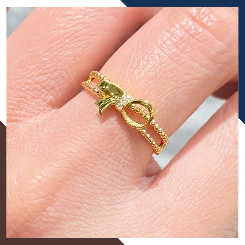 Nhẫn mảnh hình nơ