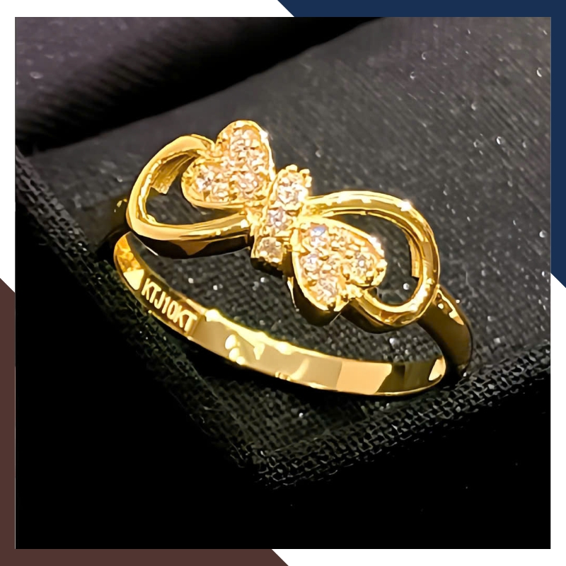 Nhẫn thanh mảnh hình nơ