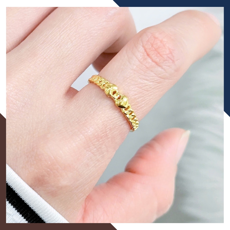 Nhẫn vàng tây nữ 10k hình trái tim NVN405 – Quà tặng bạn gái