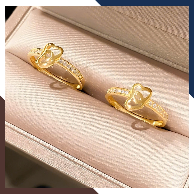 Nhẫn vàng tây nữ 10k hình trái tim NVN405 – Quà tặng bạn gái