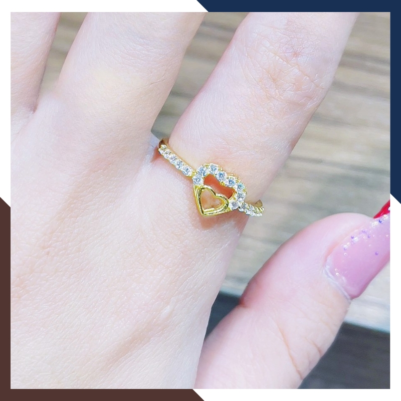 Nhẫn trái tim NVN422 vàng tây nữ 10k – Quà tặng người yêu ý nghĩa