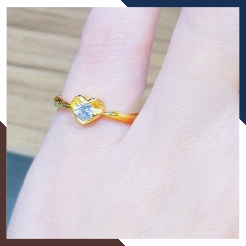 Nhẫn trái tim NVN422 vàng tây nữ 10k – Quà tặng người yêu ý nghĩa