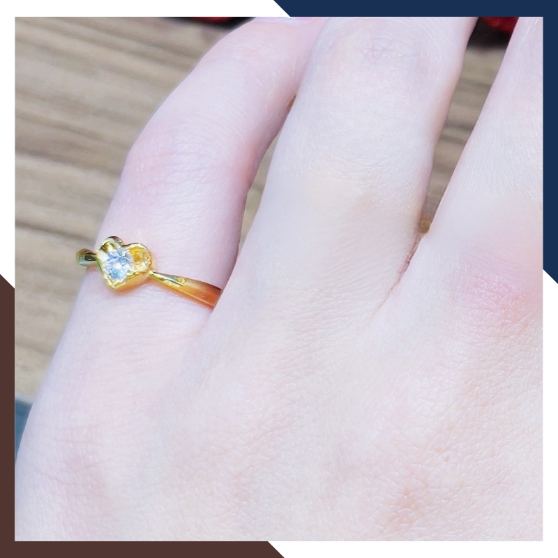 Nhẫn trái tim NVN422 vàng tây nữ 10k – Quà tặng người yêu ý nghĩa