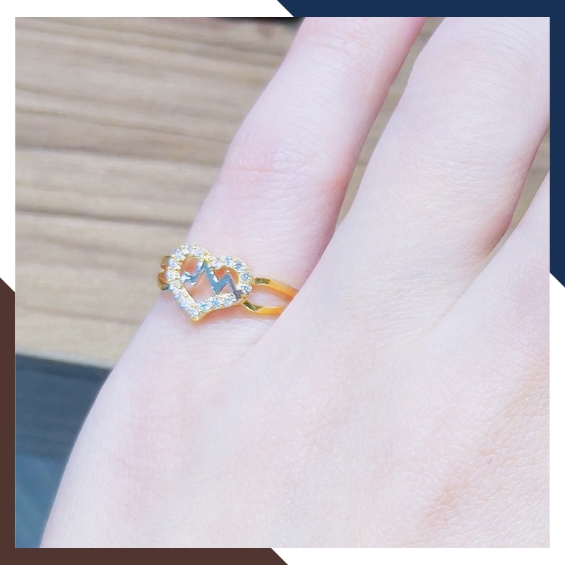 Nhẫn trái tim NVN426 vàng tây nữ 10k – Bộ sưu tập 6 mẫu sang trọng