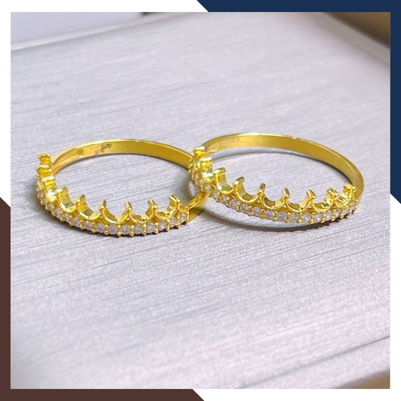 Nhẫn vàng tây nữ 10K hình vương miện NVN331 – Quà tặng bạn gái