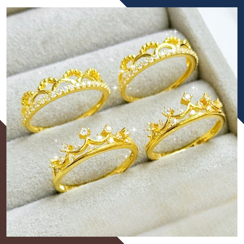 Nhẫn vàng tây nữ 10K hình vương miện NVN331 – Quà tặng bạn gái