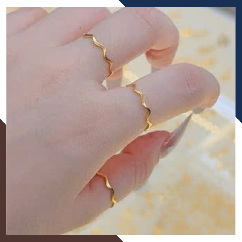 Nhẫn vàng nữ tối giản - Phù hợp môi trường văn phòng