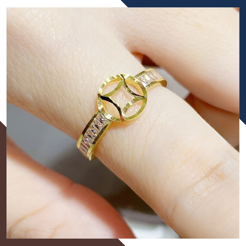 Nhẫn kim tiền vàng 10k