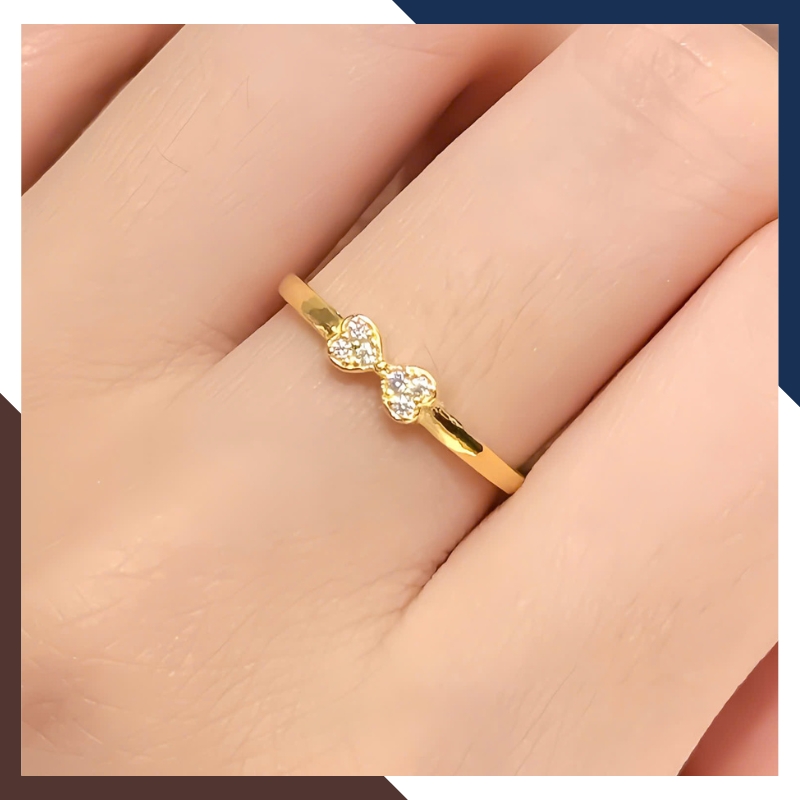 Nhẫn vàng tây nữ 10k NVN300 – BST 5 mẫu nhẫn nơ