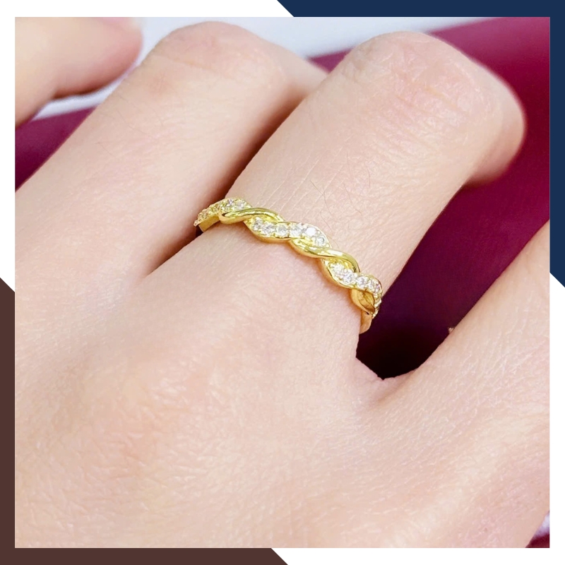 Nhẫn Vàng Tây Nữ 10K NVN317 – Layering Đẹp Mọi Ngón Tay