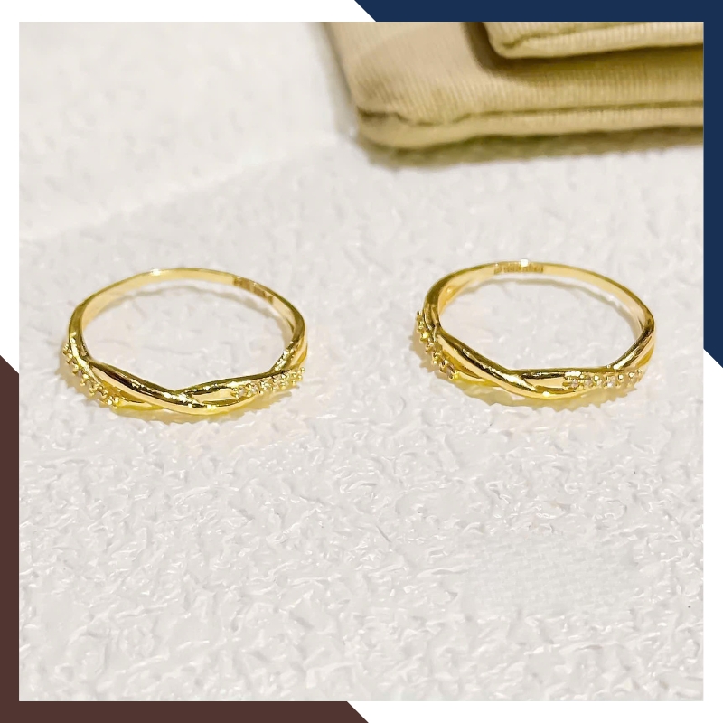 Nhẫn Vàng Tây Nữ 10K NVN317 – Layering Đẹp Mọi Ngón Tay