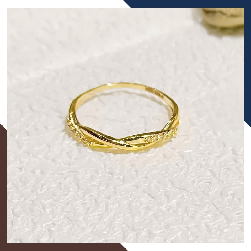 Nhẫn Vàng Tây Nữ 10K NVN317 – Layering Đẹp Mọi Ngón Tay