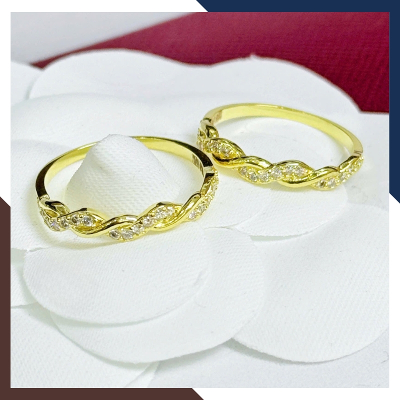 Nhẫn Vàng Tây Nữ 10K NVN317 – Layering Đẹp Mọi Ngón Tay