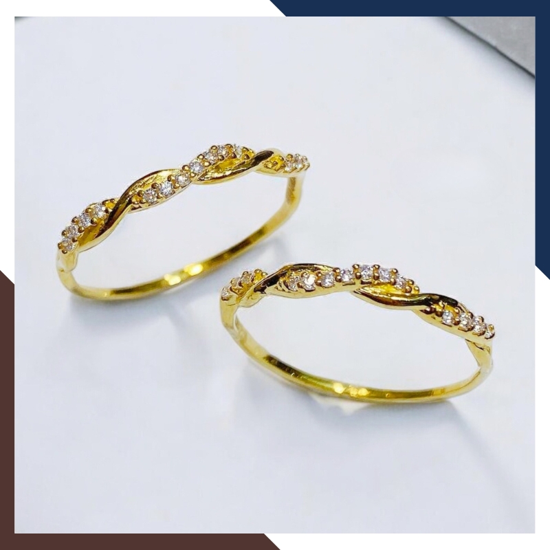 Nhẫn Vàng Tây Nữ 10K NVN320 – Dễ Phối Layering Nhiều Ngón