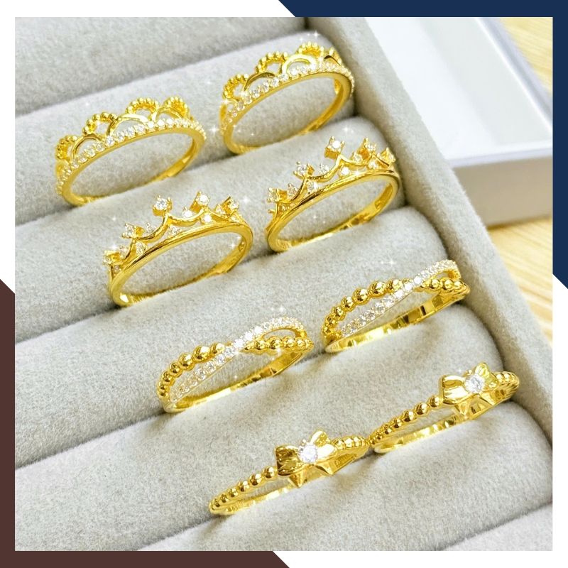 Nhẫn Vàng Tây Nữ 10K Thanh Mảnh NVN341