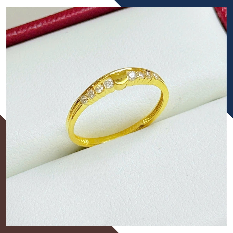 Nhẫn Vàng Tây Nữ 10K Thanh Mảnh NVN346 – Layering Đa Phong Cách