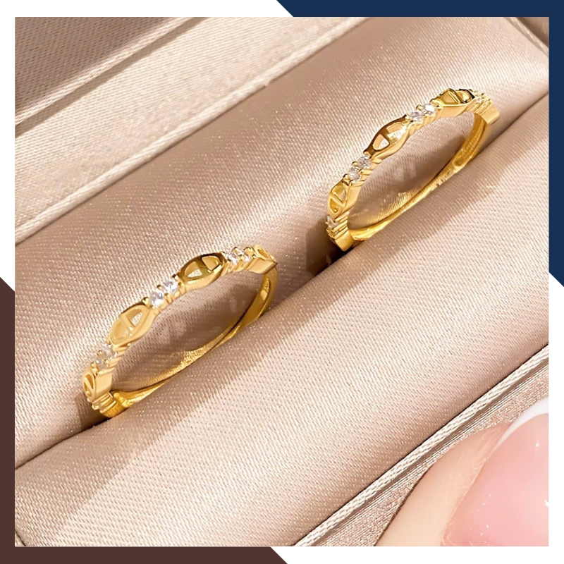 Nhẫn Vàng Tây Nữ 10K NVN357 – Nhẫn Mỏng Layering Đẹp