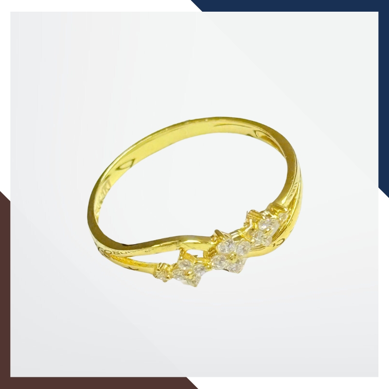 Nhẫn Vàng Tây Nữ 10K NVN357 – Nhẫn Mỏng Layering Đẹp