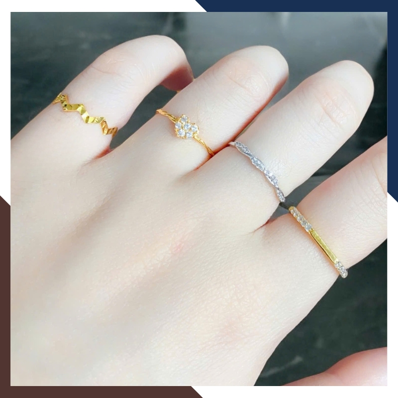 Nhẫn vàng tây nữ 10k NVN366 – BST nhẫn mảnh đẹp