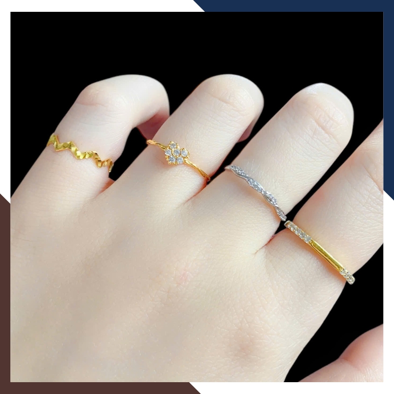 Nhẫn vàng tây nữ 10k NVN366 – BST nhẫn mảnh đẹp