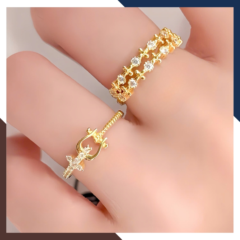 Nhẫn vàng tây nữ 10K NVN380 – bản mỏng, nhiều mẫu đẹp