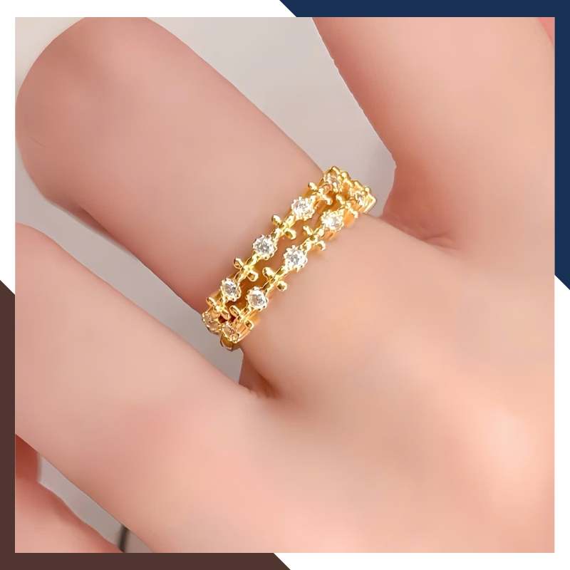 Nhẫn vàng tây nữ 10K NVN380 – bản mỏng, nhiều mẫu đẹp