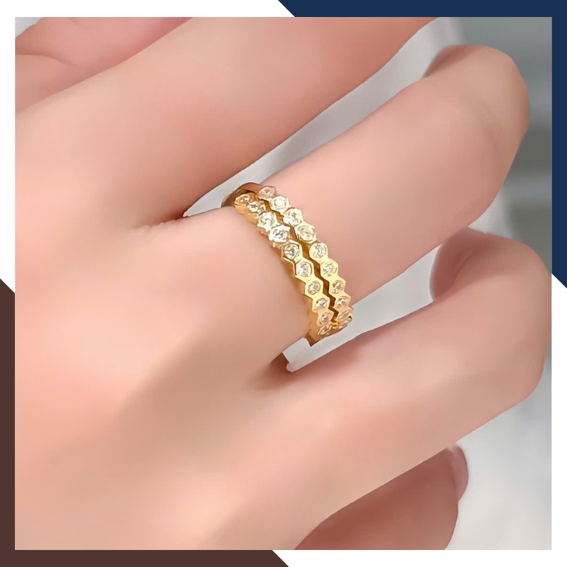 Nhẫn vàng tây nữ 10K NVN380 – bản mỏng, nhiều mẫu đẹp