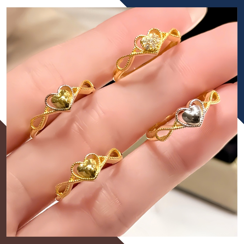 Nhẫn vàng tây nữ 10k NVN402 – Thiết kế trái tim lãng mạn