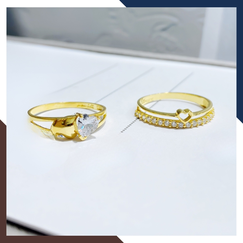 Nhẫn vàng tây nữ 10k NVN402 – Thiết kế trái tim lãng mạn