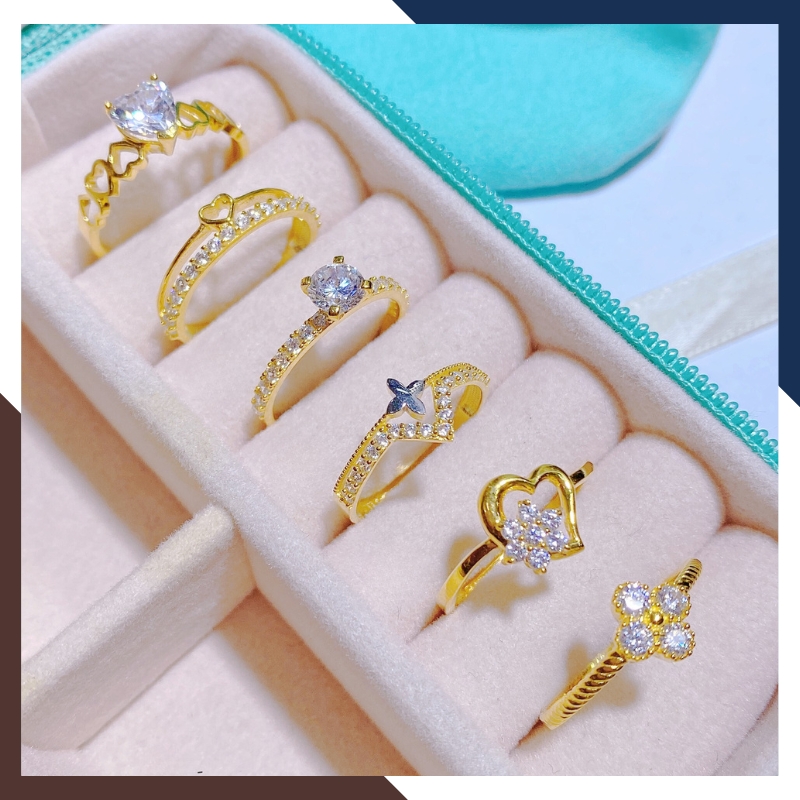 Nhẫn Vàng Tây Nữ 10k Tặng Người Yêu Nhiều Mẫu Mới Đẹp Mã NVN108