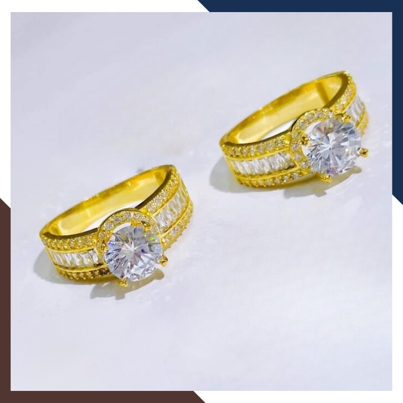 Nhẫn vàng nữ bản to