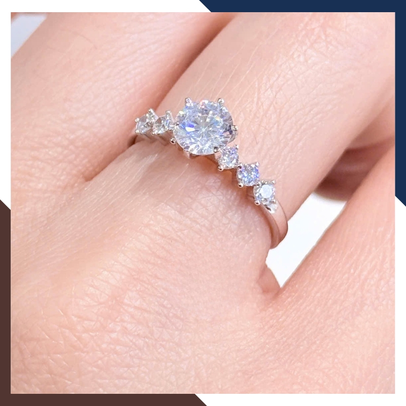 Nhẫn vàng trắng nữ 10k đính đá NVN258 – Ngọc Trai Anchi