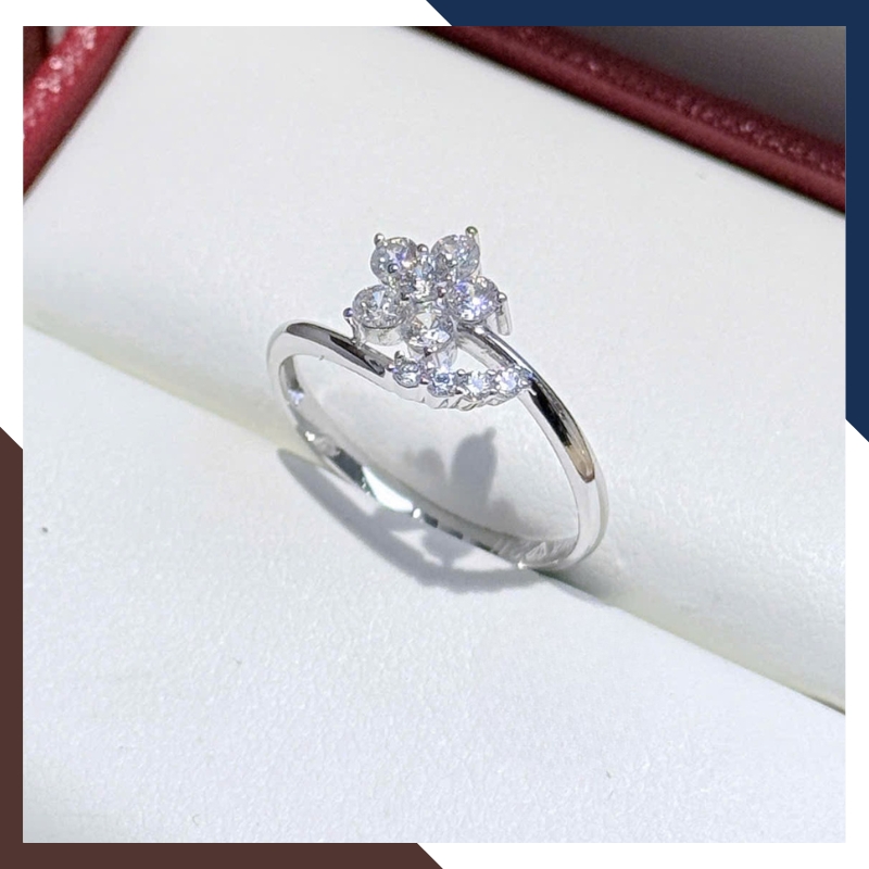 Nhẫn vàng trắng nữ 10k NVN275 – 6 mẫu thanh lịch từ Ngọc Trai Anchi