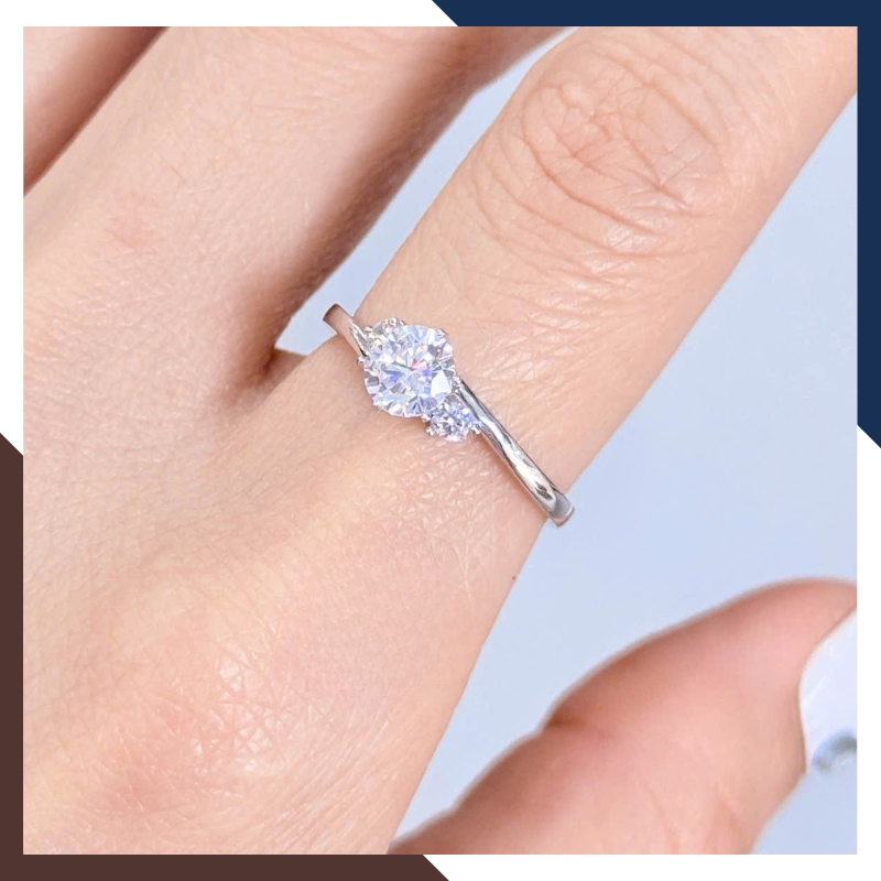 Nhẫn vàng trắng nữ 10k NVN266 – đeo hằng ngày