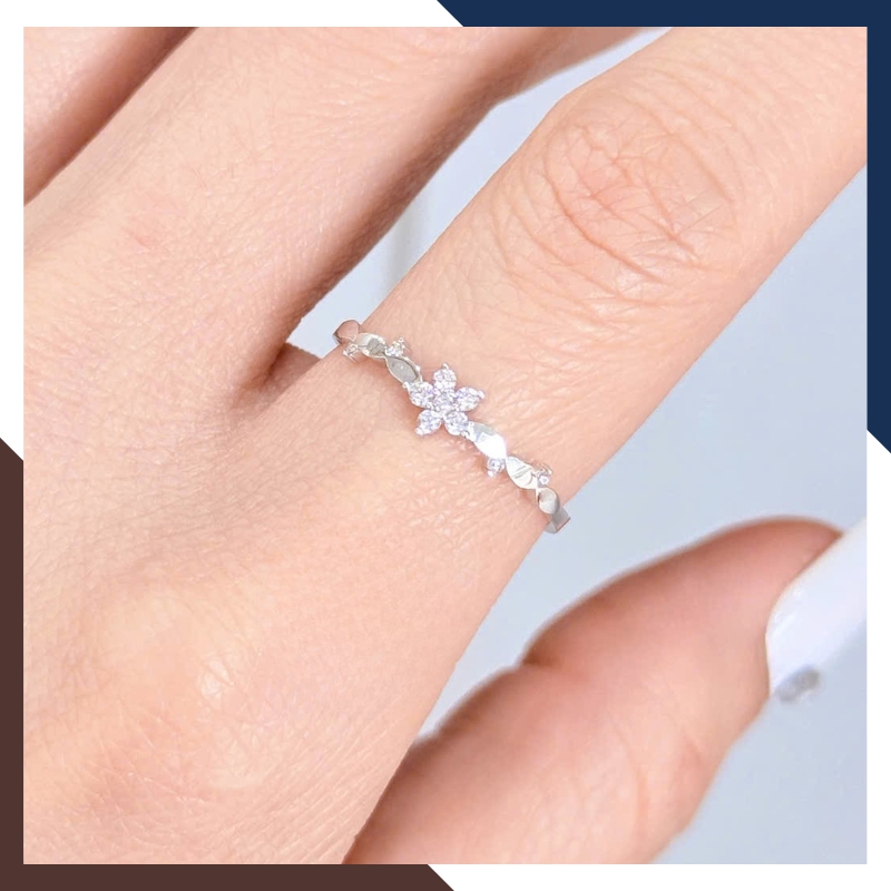 Nhẫn vàng trắng nữ 10k NVN270 – Đẹp mắt, tinh tế, giá mềm