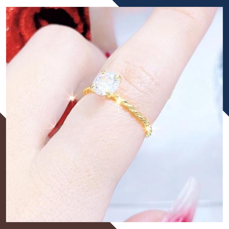 Set 3 Nhẫn Vàng Tây Nữ 10K NVN323 – Thiết Kế Xoắn Thanh Mảnh