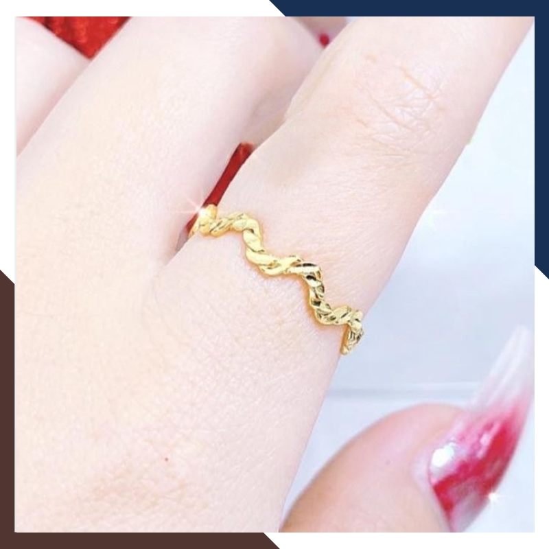 Set 3 Nhẫn Vàng Tây Nữ 10K NVN323 – Thiết Kế Xoắn Thanh Mảnh